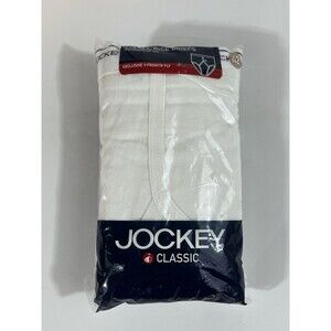 VINTAGE Jockey Classic Full Rise Briefs Men's Size 42 3 Pack Cotton White 2004